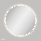 Fienza Reba LED Matte White Framed Mirror, 900mm